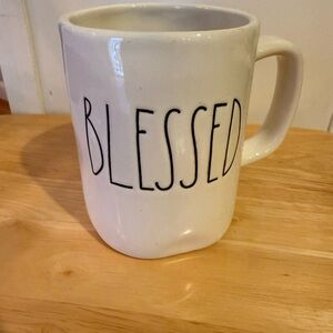 Rae Dunn White 'Blessed' Mug